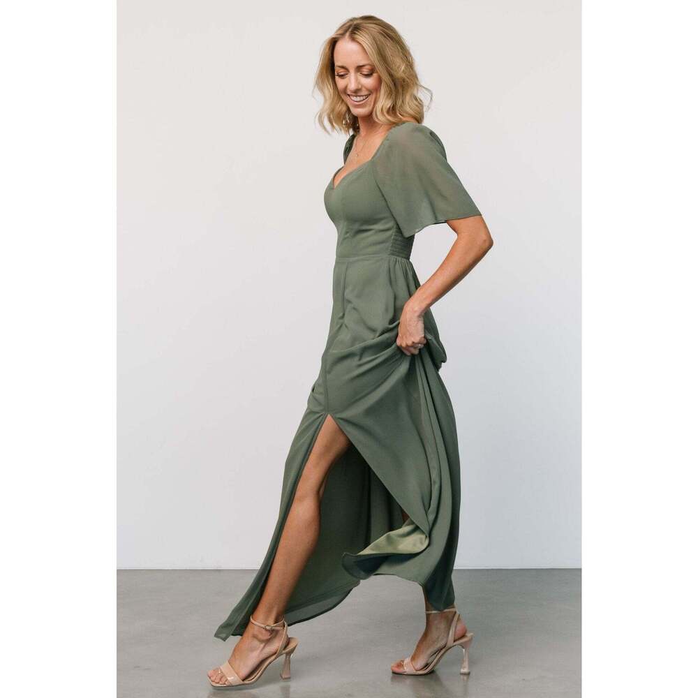 Baltic Born Sierra Sweetheart Maxi Dress | Dark Sage Size L - Picture 3 of 5
